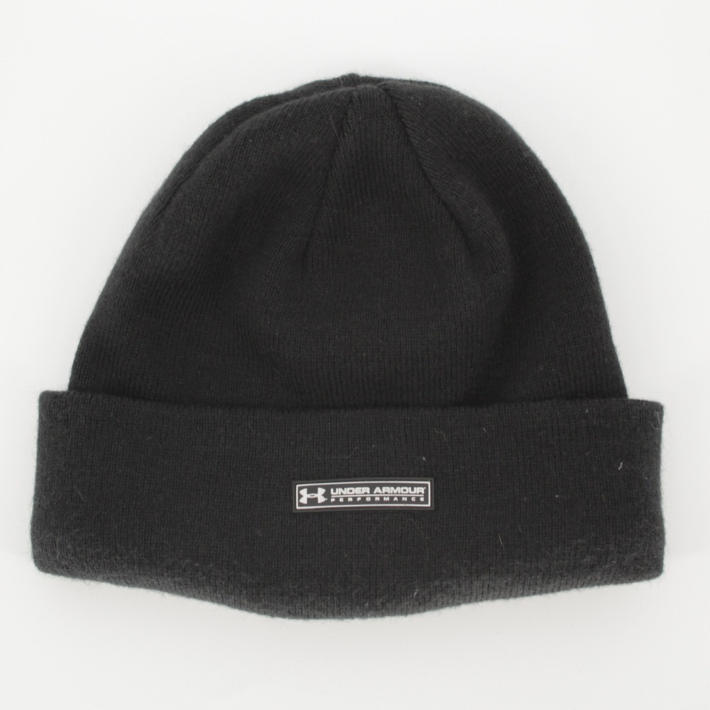 Under Armour Men's Black‎ Performance Knit Cuff Logo Beanie One Size - Picture 2 of 4